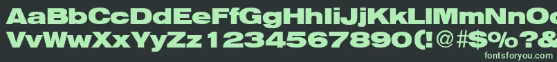 HelbaheavydbBold Font – Green Fonts on Black Background