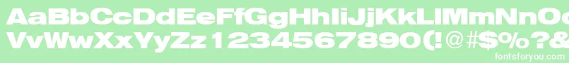フォントHelbaheavydbBold – 緑の背景に白い文字