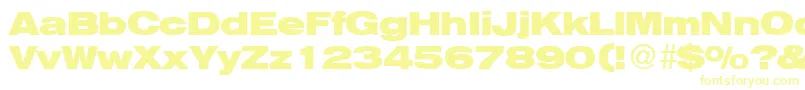 HelbaheavydbBold Font – Yellow Fonts on White Background