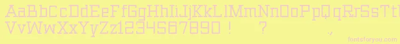 Archibald-fontti – vaaleanpunaiset fontit keltaisella taustalla