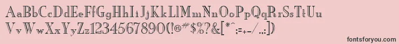 NeworleansengravedRegularDb-fontti – mustat fontit vaaleanpunaisella taustalla