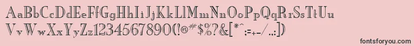 NeworleansengravedRegularDb Font – Black Fonts on Pink Background