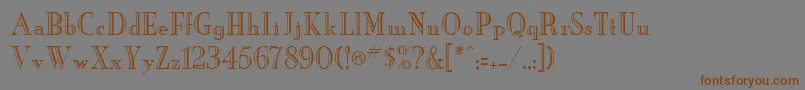 NeworleansengravedRegularDb Font – Brown Fonts on Gray Background