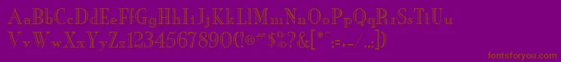 NeworleansengravedRegularDb-fontti – ruskeat fontit violetilla taustalla