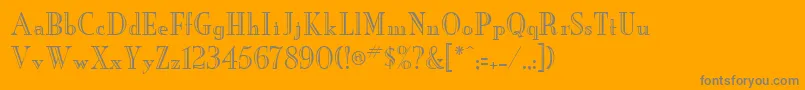 NeworleansengravedRegularDb Font – Gray Fonts on Orange Background