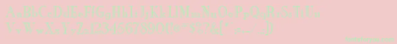 Шрифт NeworleansengravedRegularDb – зелёные шрифты на розовом фоне