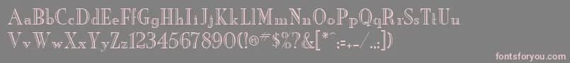 NeworleansengravedRegularDb Font – Pink Fonts on Gray Background