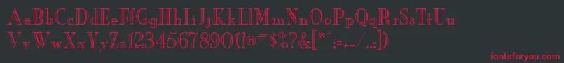 NeworleansengravedRegularDb Font – Red Fonts on Black Background