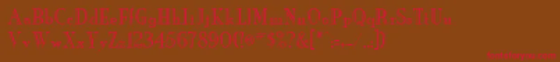 NeworleansengravedRegularDb Font – Red Fonts on Brown Background