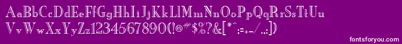 NeworleansengravedRegularDb Font – White Fonts on Purple Background