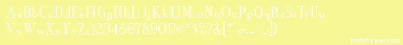 NeworleansengravedRegularDb Font – White Fonts on Yellow Background