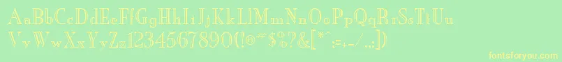 NeworleansengravedRegularDb Font – Yellow Fonts on Green Background