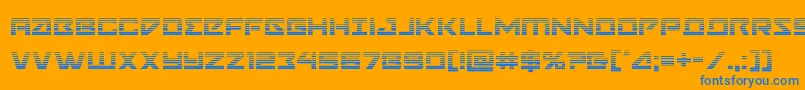 Navycadetgrad Font – Blue Fonts on Orange Background