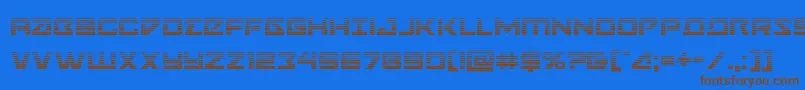 Navycadetgrad Font – Brown Fonts on Blue Background