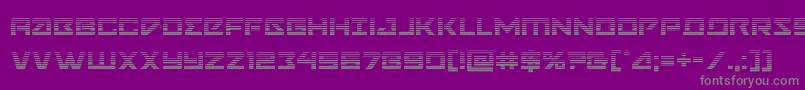 Czcionka Navycadetgrad – szare czcionki na fioletowym tle