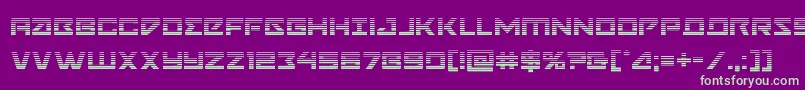 Czcionka Navycadetgrad – zielone czcionki na fioletowym tle