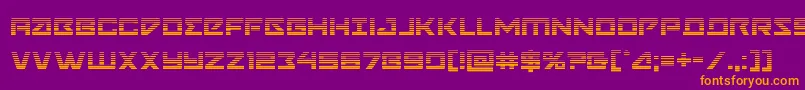 Navycadetgrad Font – Orange Fonts on Purple Background