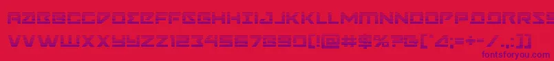 Navycadetgrad-Schriftart – Violette Schriften auf rotem Hintergrund