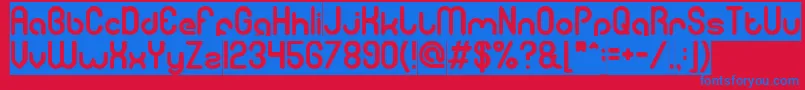GitchgitchInverse Font – Blue Fonts on Red Background