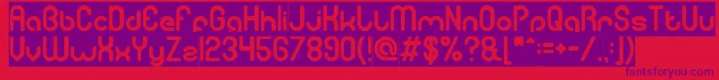 フォントGitchgitchInverse – 赤い背景に紫のフォント