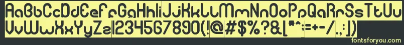 GitchgitchInverse Font – Yellow Fonts on Black Background
