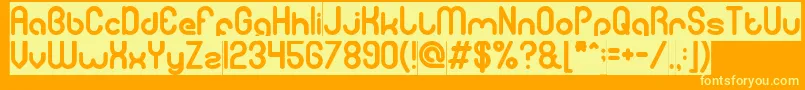 More about GitchgitchInverse Font GitchgitchInverse Font – Yellow Fonts on Orange Background