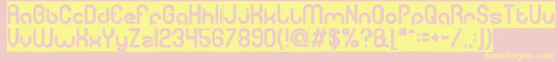 GitchgitchInverse Font – Yellow Fonts on Pink Background