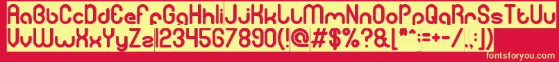 GitchgitchInverse Font – Yellow Fonts on Red Background