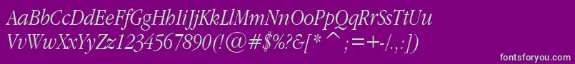 Garnrita Font – Green Fonts on Purple Background
