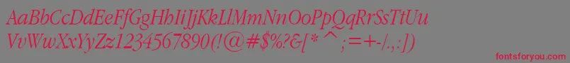Garnrita Font – Red Fonts on Gray Background