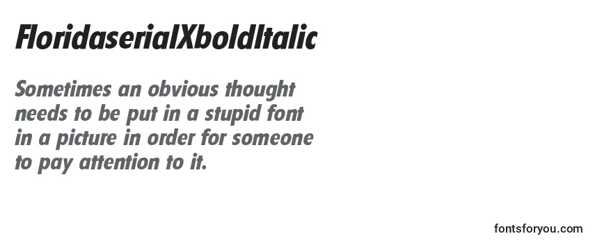 FloridaserialXboldItalic Font