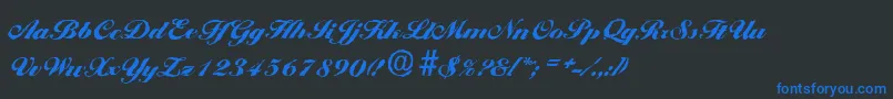 BallantinesantiqueBlackRegular Font – Blue Fonts on Black Background