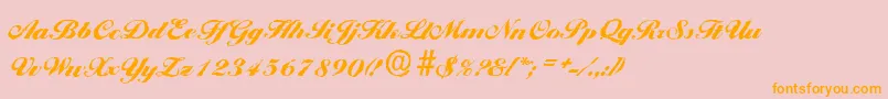 BallantinesantiqueBlackRegular Font – Orange Fonts on Pink Background