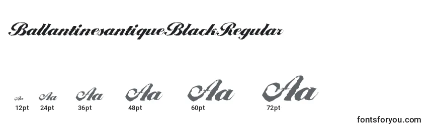 Размеры шрифта BallantinesantiqueBlackRegular