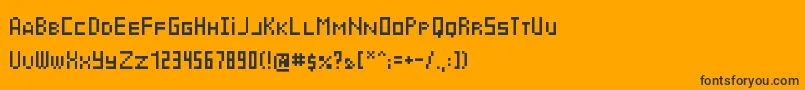 Cyrbit-Schriftart – Schwarze Schriften auf orangefarbenem Hintergrund
