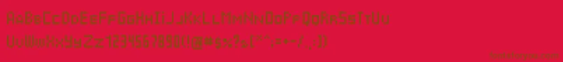 フォントCyrbit – 赤い背景に茶色の文字