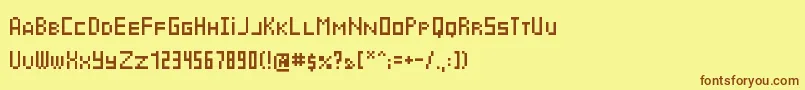 Cyrbit Font – Brown Fonts on Yellow Background