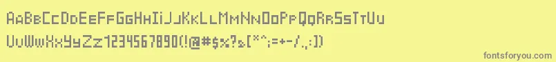 Cyrbit-Schriftart – Graue Schriften auf gelbem Hintergrund