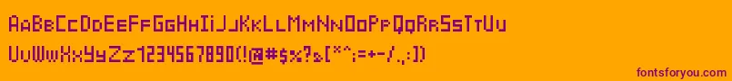 Cyrbit Font – Purple Fonts on Orange Background