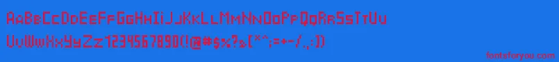 Cyrbit Font – Red Fonts on Blue Background