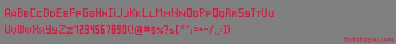 Cyrbit-Schriftart – Rote Schriften auf grauem Hintergrund