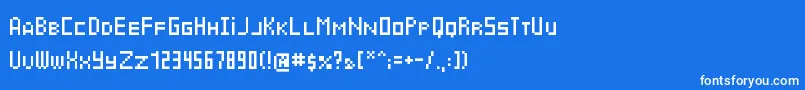 Cyrbit Font – White Fonts on Blue Background