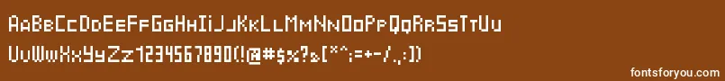 フォントCyrbit – 茶色の背景に白い文字