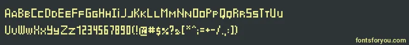 フォントCyrbit – 黒い背景に黄色の文字