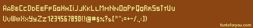 Cyrbit Font – Yellow Fonts on Brown Background