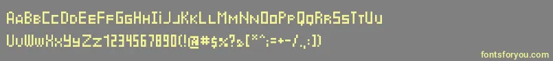 フォントCyrbit – 黄色のフォント、灰色の背景