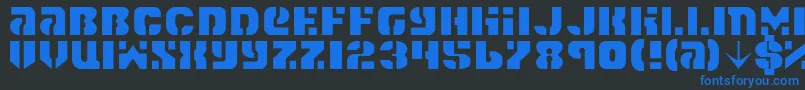 Spacec5l Font – Blue Fonts on Black Background
