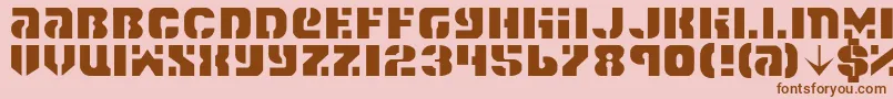 More about Spacec5l Font Spacec5l Font – Brown Fonts on Pink Background