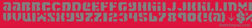 Spacec5l Font – Gray Fonts on Red Background