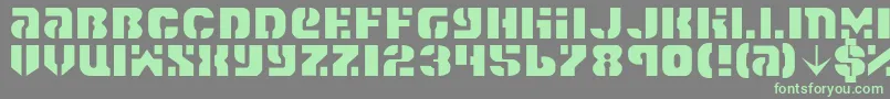 Spacec5l-Schriftart – Grüne Schriften auf grauem Hintergrund